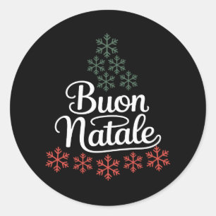 Adesivo Feriado de Natal da família italiana Buon Natale