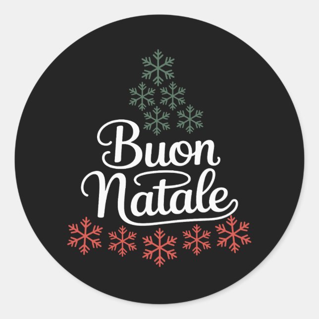 Adesivo Feriado de Natal da família italiana Buon Natale (Frente)