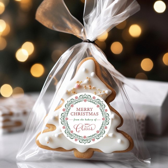 Adesivo Feriado de Natal da Padaria Claus (Criador carregado)