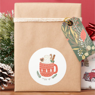 Adesivo Feriado de Natal de Cacau Quente