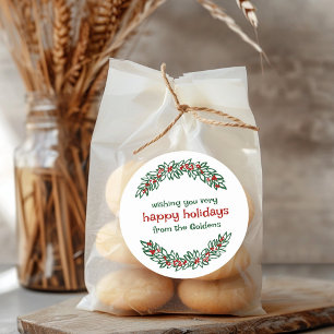 Adesivo Feriado de Natal de Garland Holiday Wreath