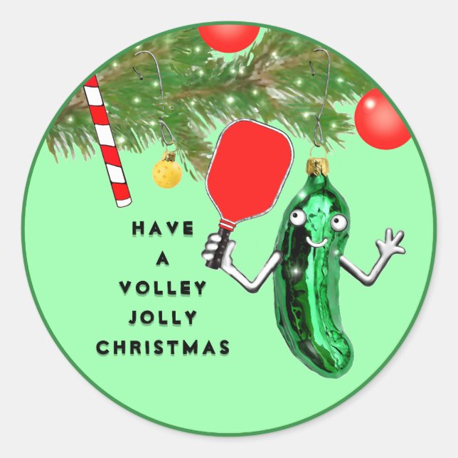Adesivo Feriado de Natal de Pickleball (Frente)