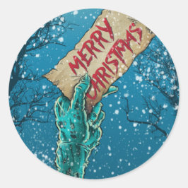 Adesivo Feriado de Natal de Zombie Merry
