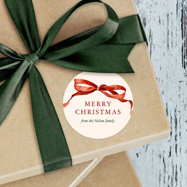 Adesivo Feriado de Natal do Arco Vermelho Elegante Waterco (Criador carregado)