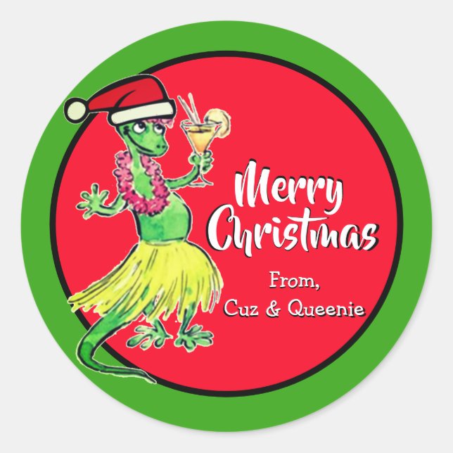 Adesivo Feriado de Natal do Cuz & Queenie Sticker (Frente)