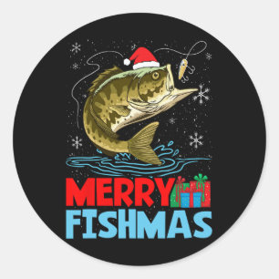 Adesivo Feriado de Natal do Fishmas feliz