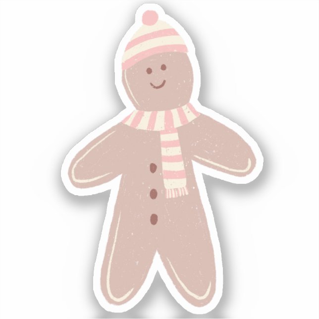 Adesivo Feriado de Natal do Gingercake man (Frente)