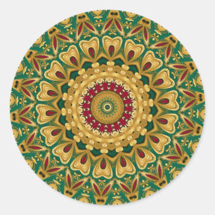 Adesivo Feriado de Natal Dourado Verde Vermelho