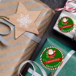 Adesivo Feriado de Natal em volta de Gift Seal