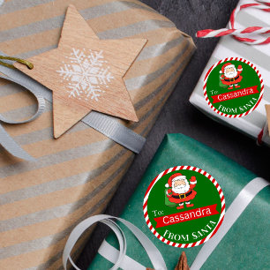 Adesivo Feriado de Natal em volta de Gift Seal