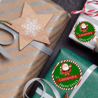 Adesivo Feriado de Natal em volta de Gift Seal