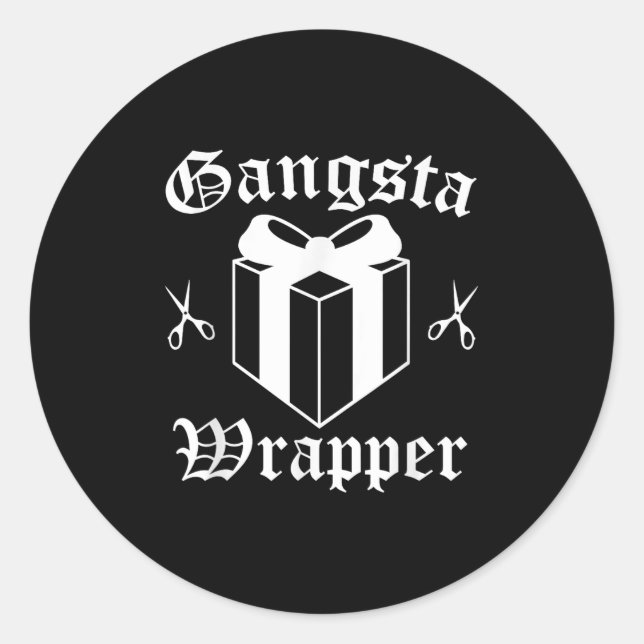 Adesivo Feriado de Natal Gangsta Wrapper (Frente)