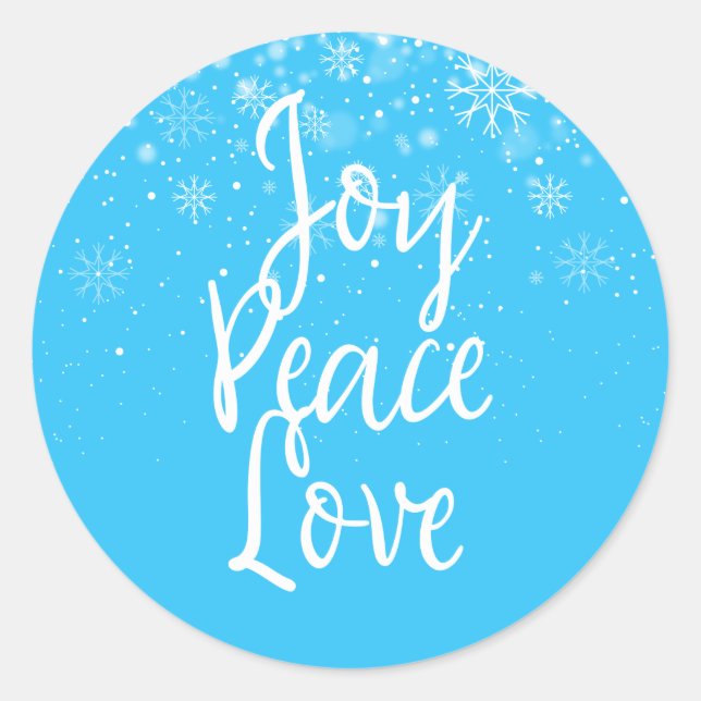 Adesivo Feriado de Natal Joy Peace Love (Frente)