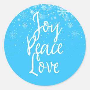 Adesivo Feriado de Natal Joy Peace Love