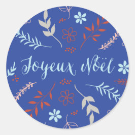 Adesivo Feriado de Natal Natural de Noël em Indigo