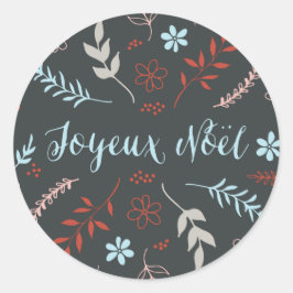 Adesivo Feriado de Natal Natural de Noël em Slate