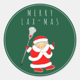 Adesivo Feriado de Natal para Girls Lacrosse