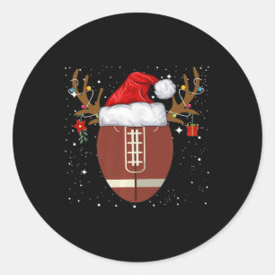 Adesivo Feriado de Natal para o Reindeer Santa Hat