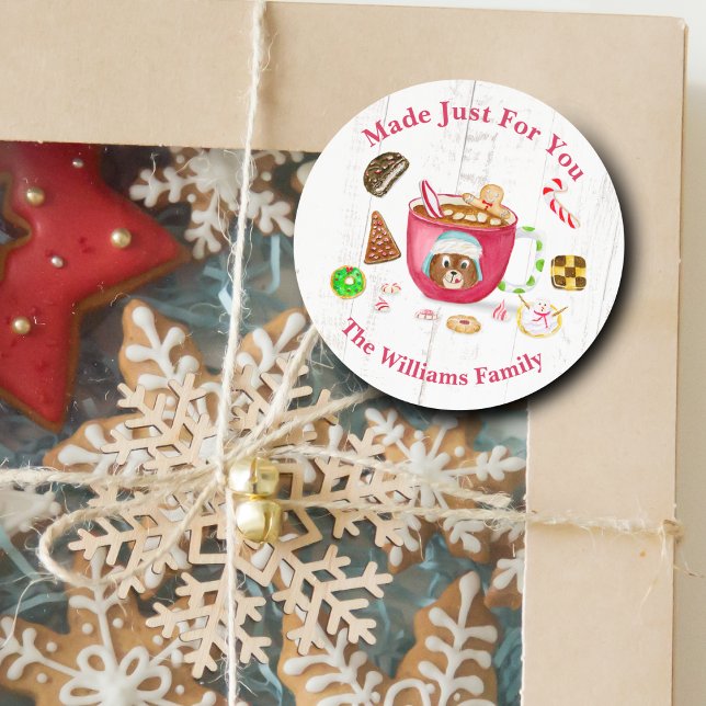 Adesivo Feriado de pão de chocolate com chocolate (Decorate your gifts with this sweet and yummy sticker!)