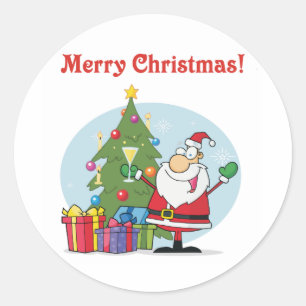 Adesivo Feriado de Papai Noel e de Natal dos presentes