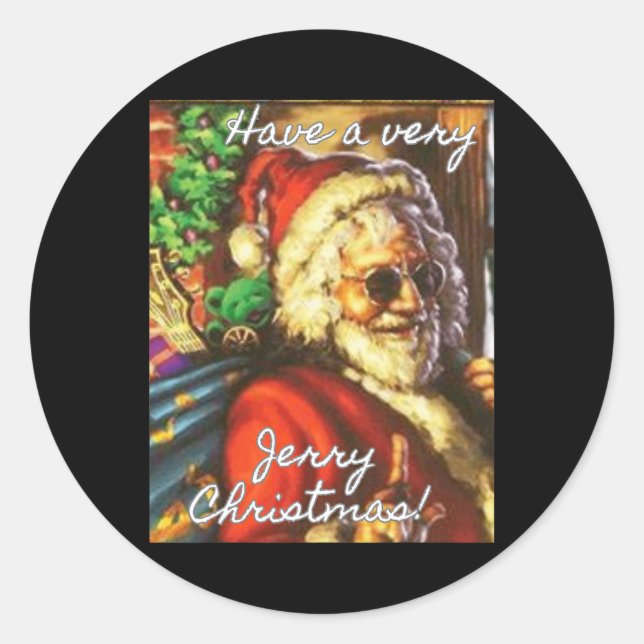 Adesivo Feriado de Papais noeis de Garcia de Natal muito J (Frente)