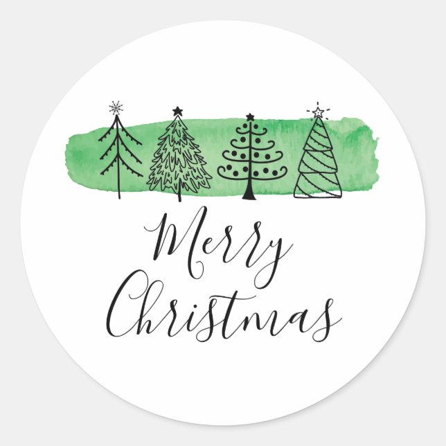 Adesivo Feriado de Portas de Aquarela (Frente)