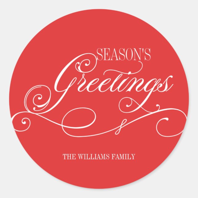 Adesivo Feriado de Saudações da Estação de Script (Frente)