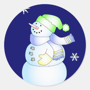 Adesivo Feriado de Snowman, um desenho animado em KRW