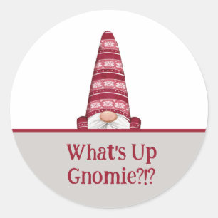Adesivo Feriado de Texto Personalizado do Gnomie
