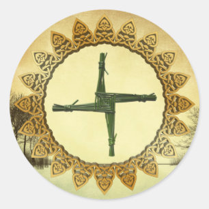 Adesivo Feriado de Wiccan Pagan de Brigid Cross Imbolc