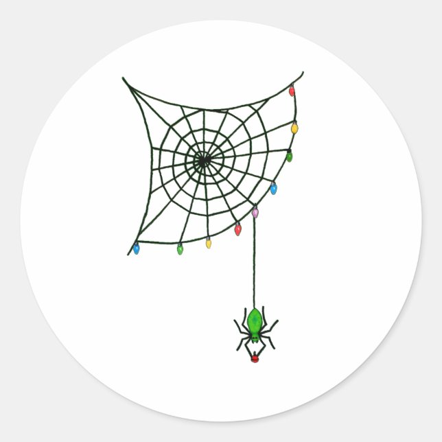 Adesivo Feriado do Gótico das Luzes de Aranha Natal (Frente)