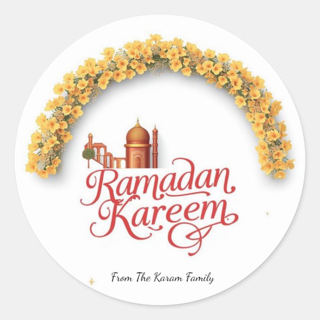 Adesivo Feriado do Ramadan Kareem  (Frente)