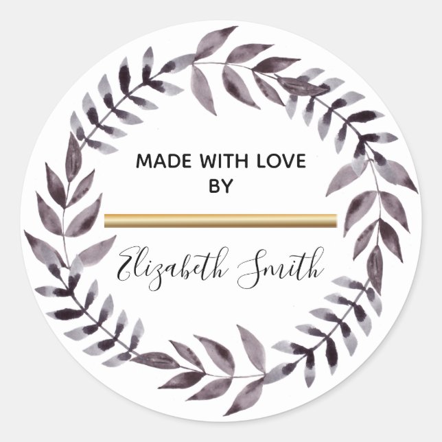 Adesivo Feriado Dourado e preto moderno feito por (Frente)