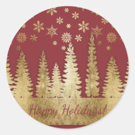 Adesivo Feriado Dourado e Red Winter Wonderland