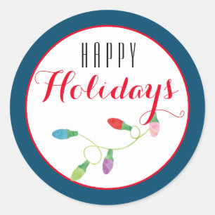 Adesivo Feriado Feliz Natal Colorido/ Azul