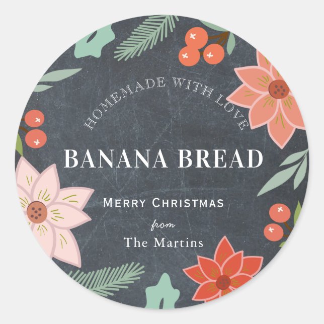 Adesivo Feriado Floral de Chalkboard em Casamento Homemade (Frente)