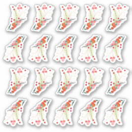 Adesivo Feriado Floral de Natal Elegante