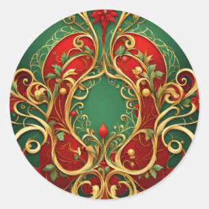 Adesivo Feriado Floral de Natal Vermelho