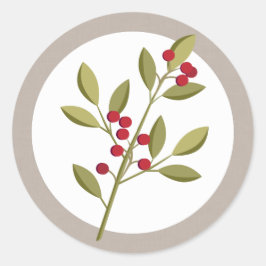 Adesivo Feriado Garland Natal Berry Envelope Seal