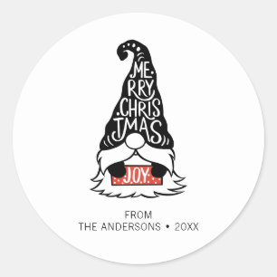 Adesivo Feriado Gnomo de Natal Moderno