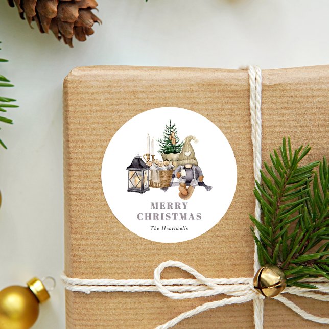 Adesivo Feriado Gnomo Russo da Watercolor (Criador carregado)