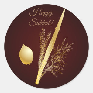 Adesivo Feriado judaico Lulav Etrog do festival de Sukkot