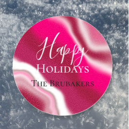 Adesivo Feriado Legal Red Happy Candy Cane Personalizado