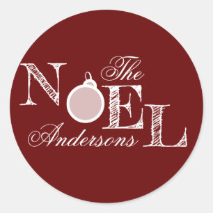 Adesivo Feriado Marrom Noel Personalizável