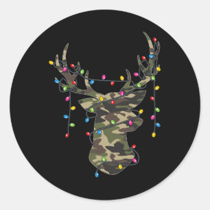 Adesivo Feriado Natal Camo Caçando Reindeer Deer Xmas