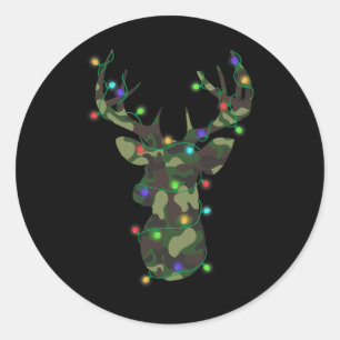 Adesivo Feriado Natal Camo Caçando Reindeer Deer Xmas