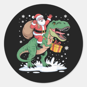 Adesivo Feriado Natal Do Dinossauro T Rex Para papais noei