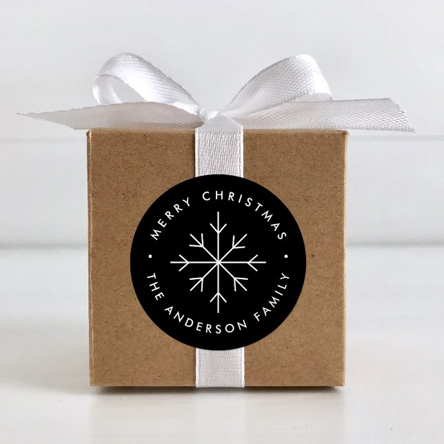 Adesivo Feriado Negro de Neve Minimalista (Criador carregado)