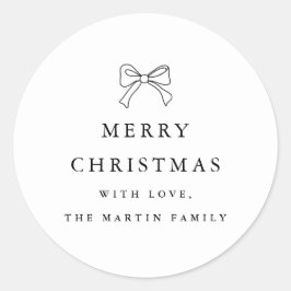 Adesivo Feriado Personalizado de Natal Preto e Branco