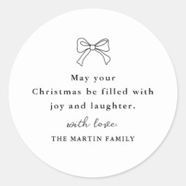 Adesivo Feriado Personalizado de Natal Preto e Branco